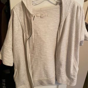 Short sleeve zip up hoodie from Loft